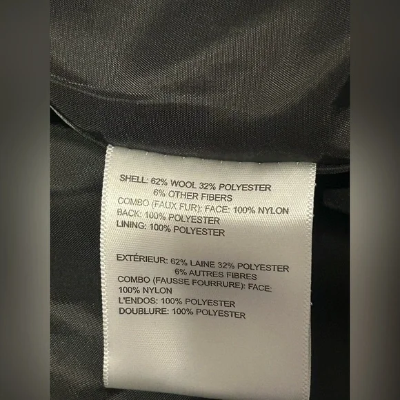 Peacoat Jacket S Black Steampunk Victorian High Collar Fur Wool Romantic Gothic - Picture 7 of 7